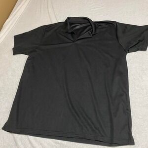 Black Real Essentials polo shirt men 3X short sleeve. SKU290#poloshirt